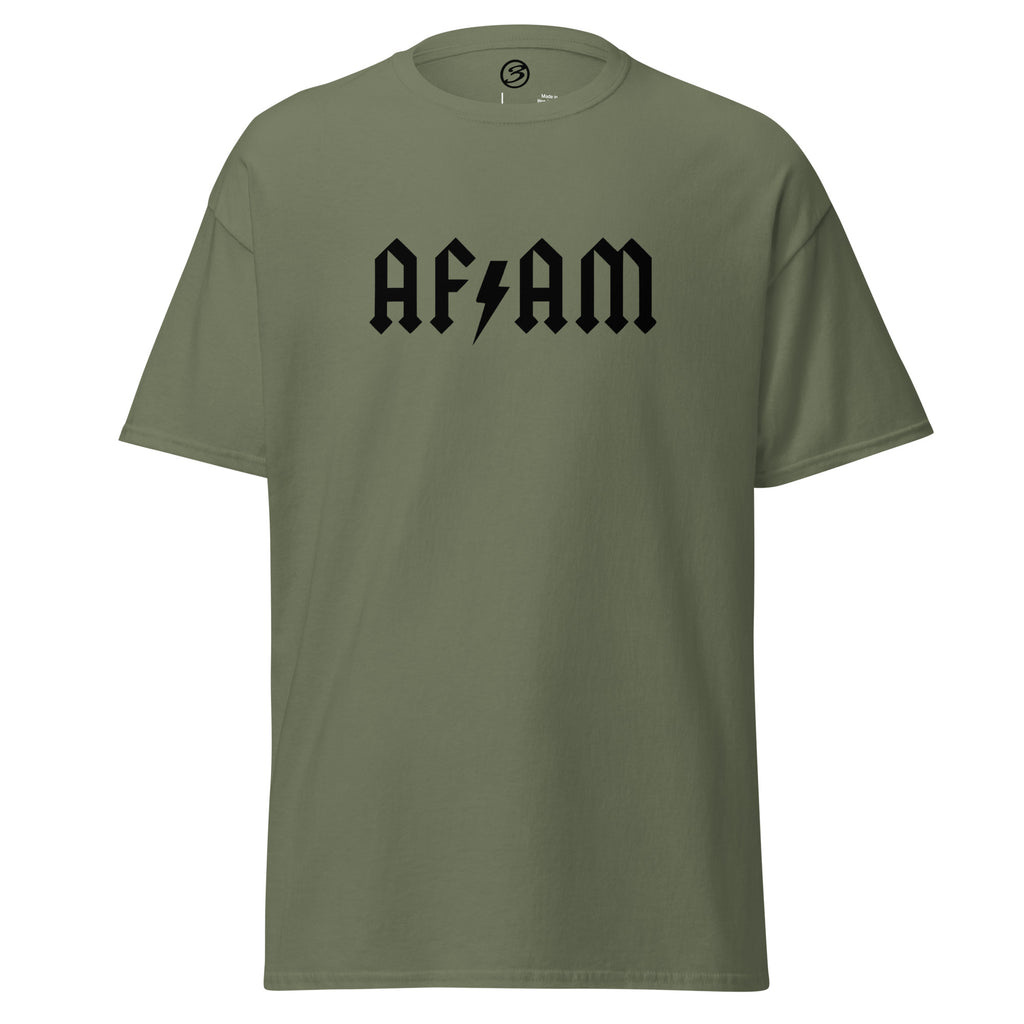 Gray t-shirt with a bow and arrow graphic and 'HSF' text on a white background