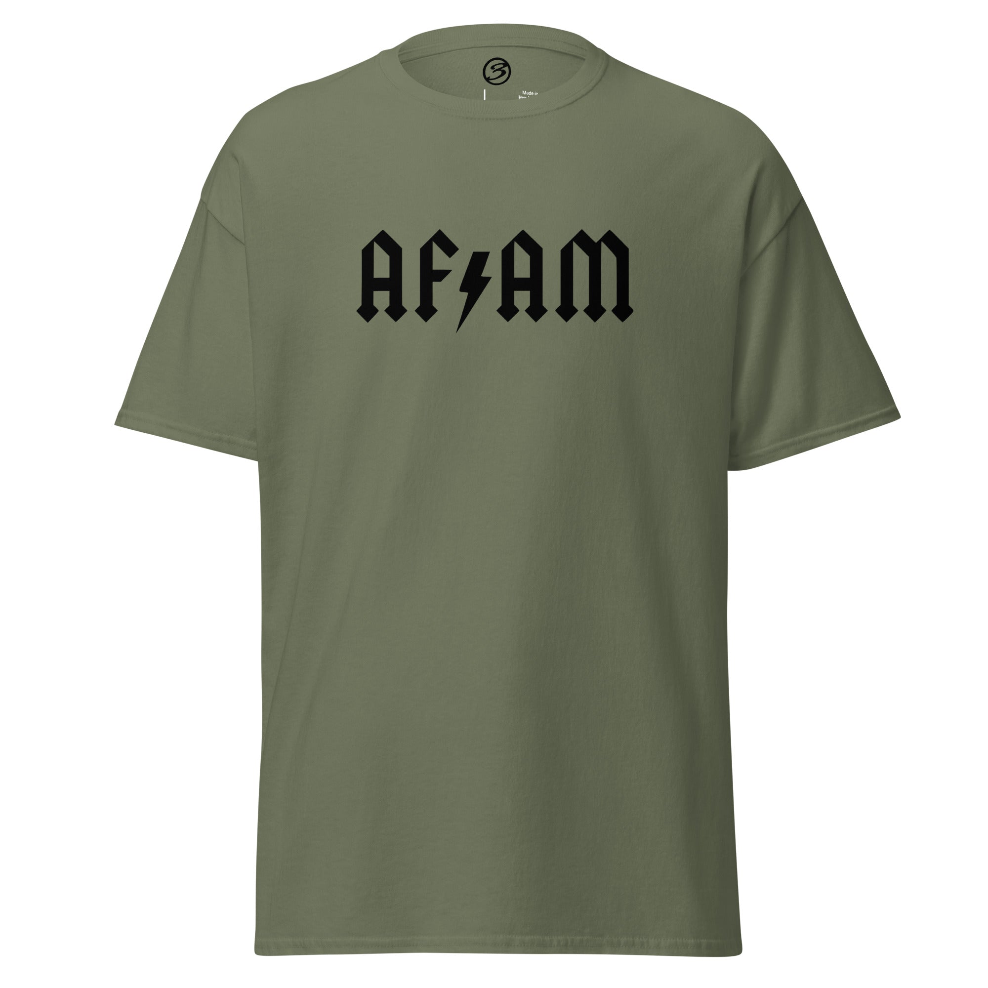 Gray t-shirt with a bow and arrow graphic and 'HSF' text on a white background