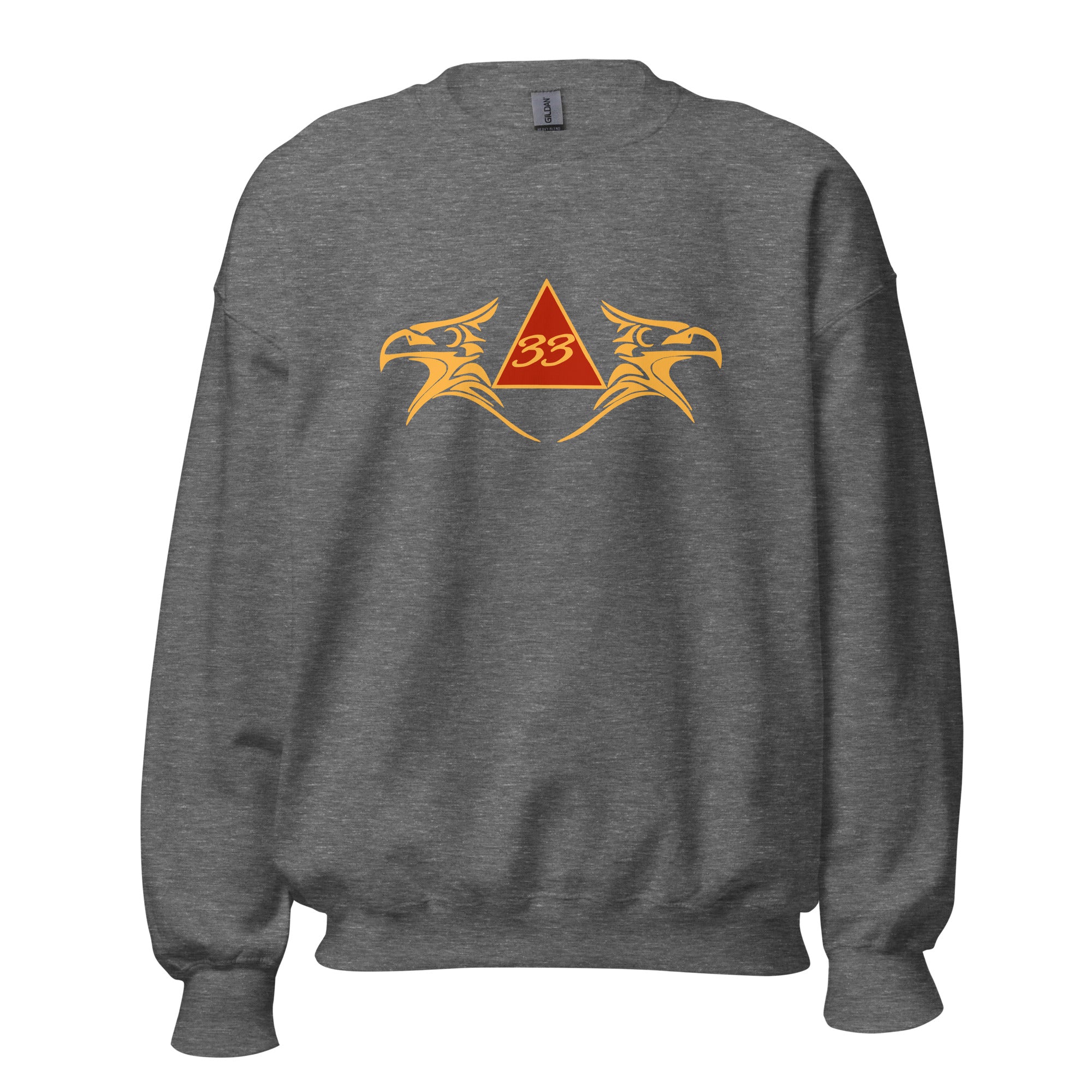 Gray sweatshirt with 'The Creation Circus' logo on a white background