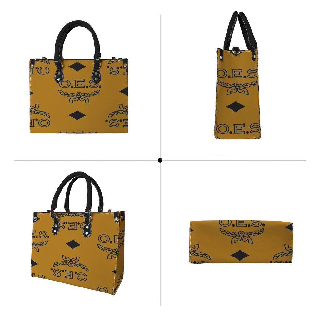 Cognac bags with black text and patterns on a white background