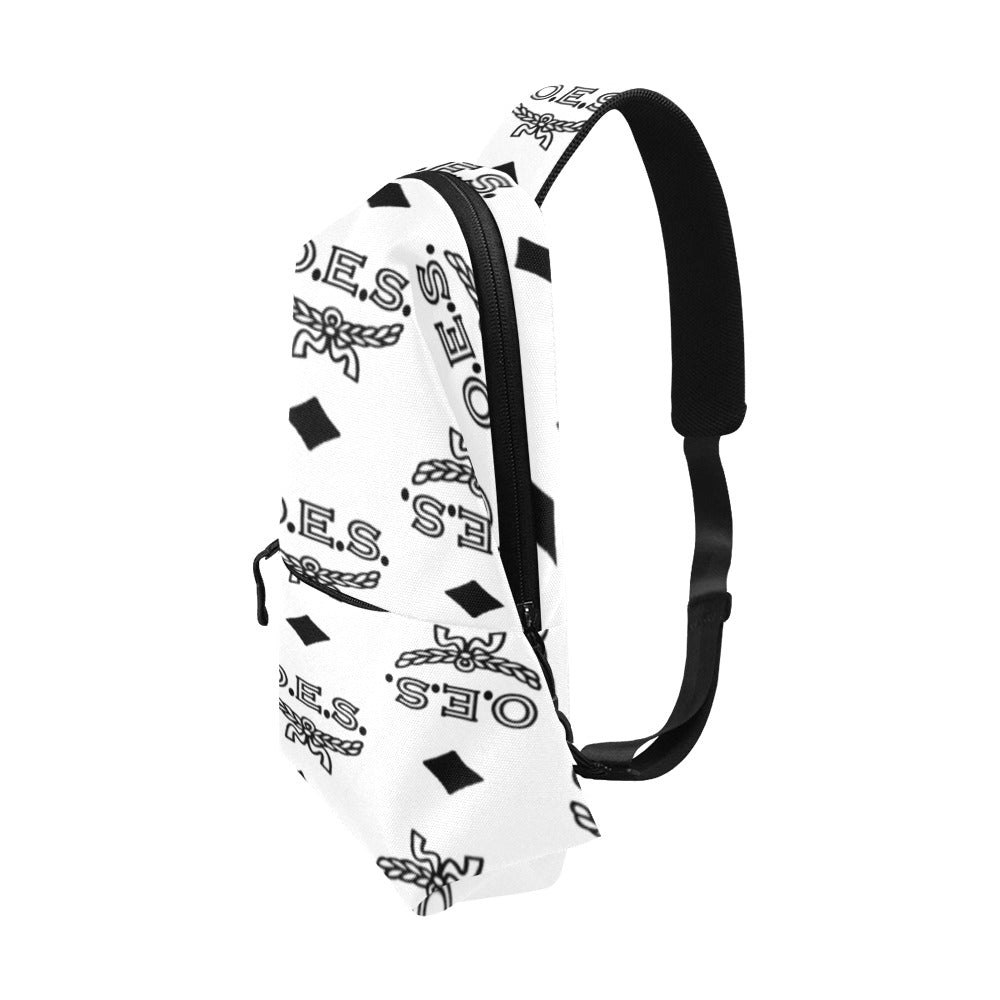 White headband with black patterns on a white background
