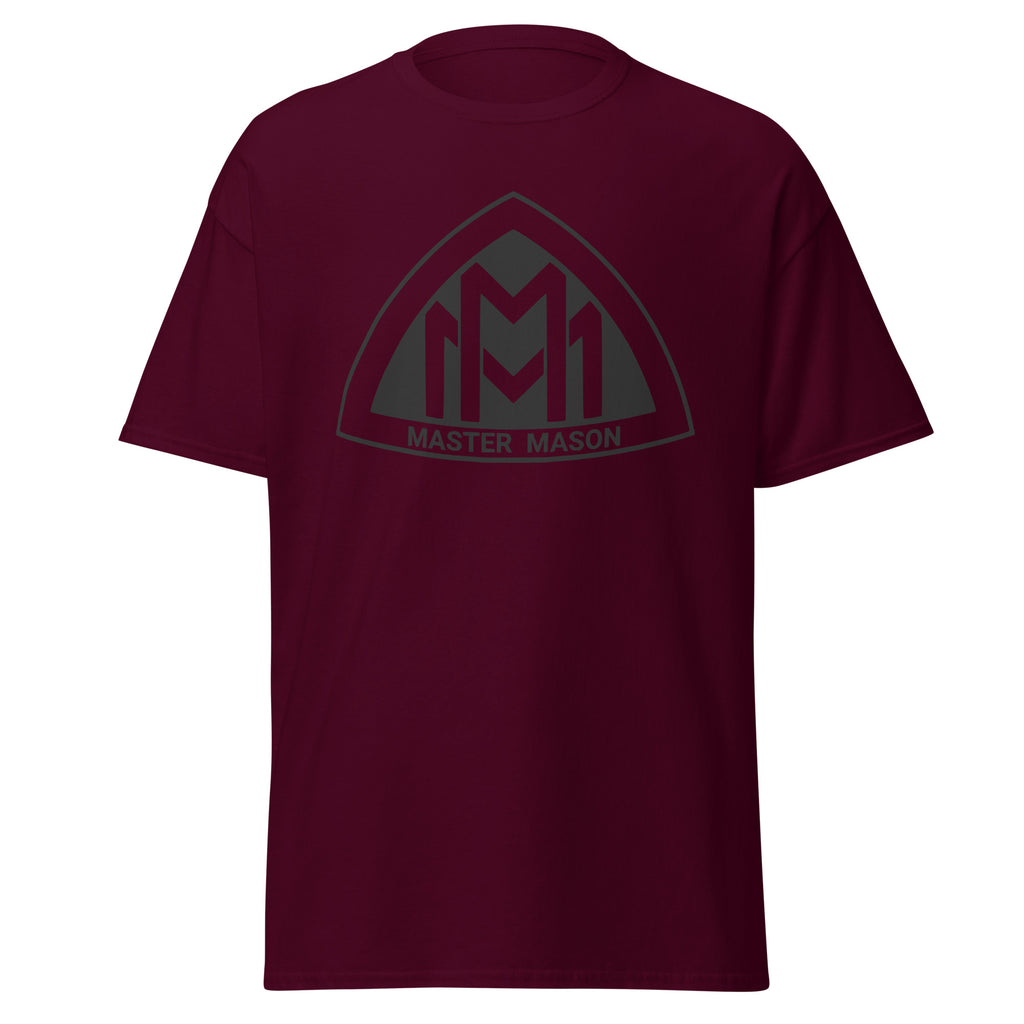 Maroon t-shirt with 'BROKE.' text on a white background