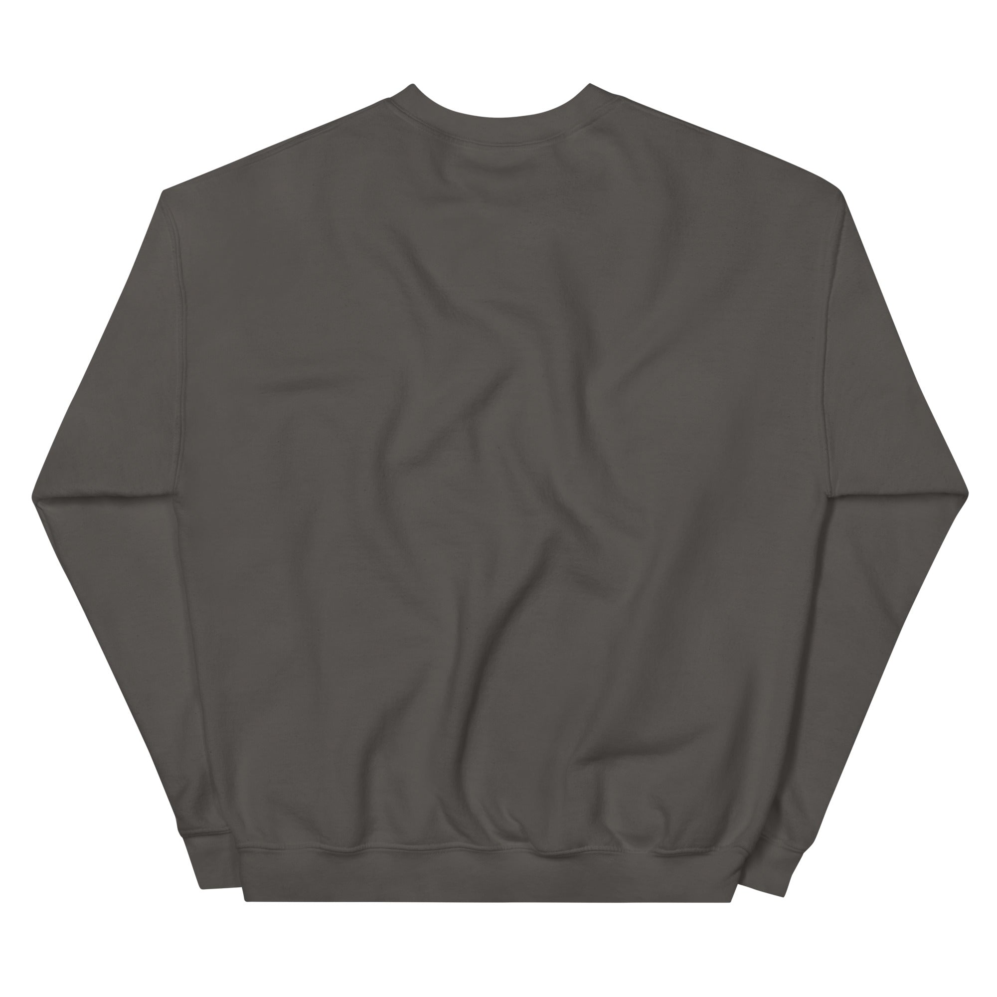 Dark gray sweatshirt on a white background