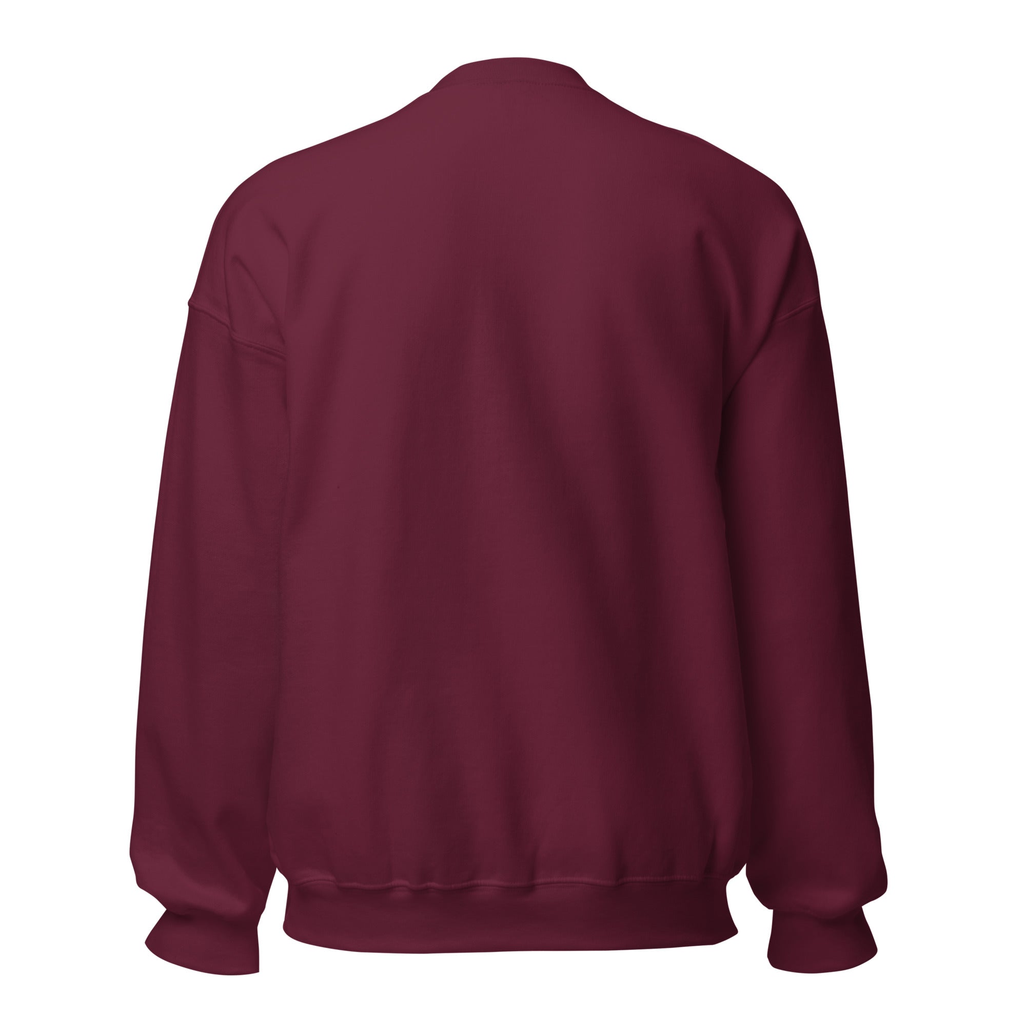 Maroon sweatshirt on a white background